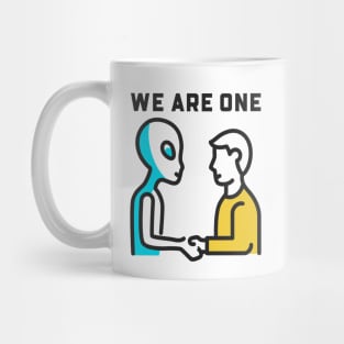 We Are One - Alien Human Friendship Mug